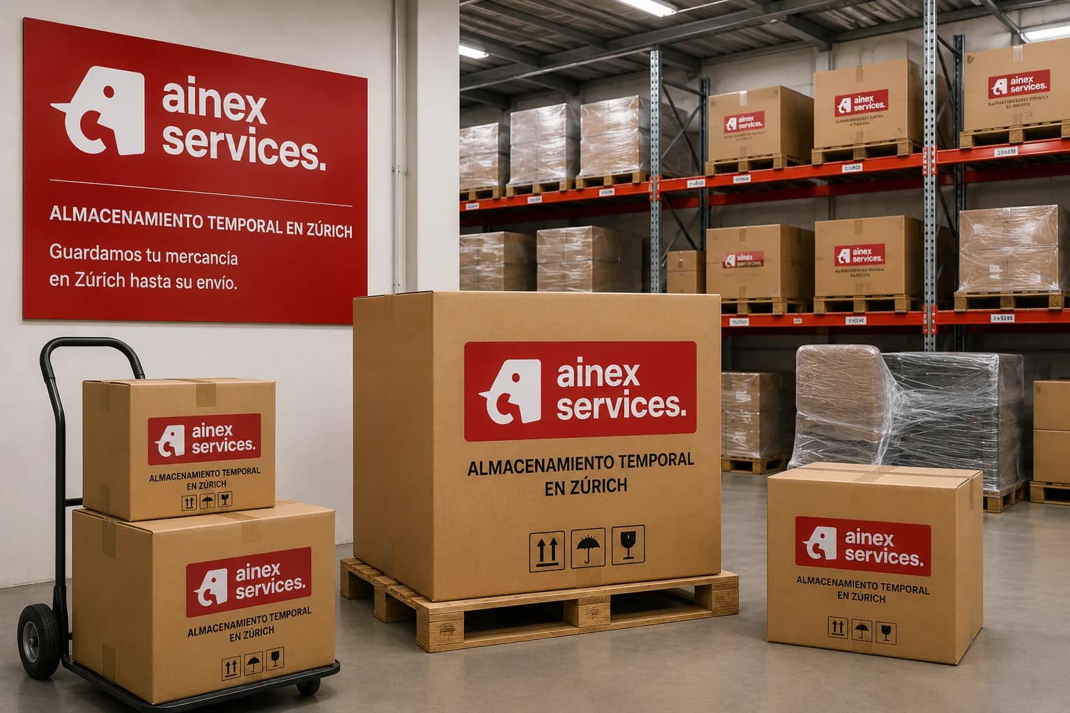 Almacén de Ainex Services en Zúrich
